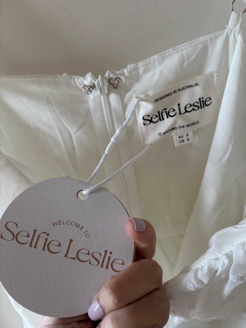 Selfie Leslie White Ruffled Bodice Mini Dress - Picture 2 of 3